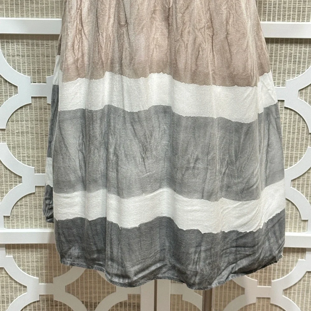 Hard Tail Ombre Sundress Women XS Neutral Open Back Beach Vacation Festival Boho
